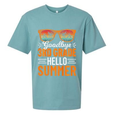 Goodbye 3rd Grade Hello Summer Third Grade Sueded Cloud Jersey T-Shirt