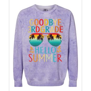 Goodbye 3rd Grade Hello Summer Last Day Of School Kids Colorblast Crewneck Sweatshirt