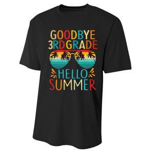 Goodbye 3rd Grade Hello Summer Last Day Of School Kids Performance Sprint T-Shirt