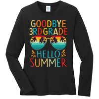 Goodbye 3rd Grade Hello Summer Last Day Of School Kids Ladies Long Sleeve Shirt