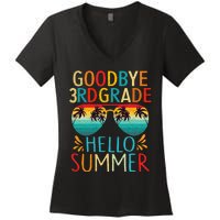 Goodbye 3rd Grade Hello Summer Last Day Of School Kids Women's V-Neck T-Shirt