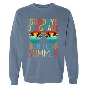 Goodbye 3rd Grade Hello Summer Last Day Of School Kids Garment-Dyed Sweatshirt