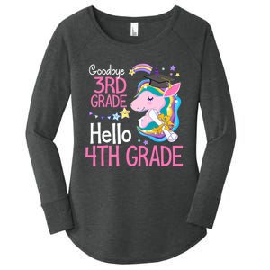 Goodbye 3rd Grade Hello 4th Grade Cute Unicorn Girl Women's Perfect Tri Tunic Long Sleeve Shirt