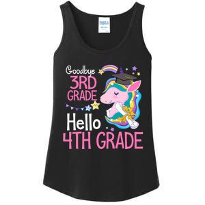 Goodbye 3rd Grade Hello 4th Grade Cute Unicorn Girl Ladies Essential Tank