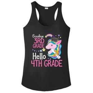 Goodbye 3rd Grade Hello 4th Grade Cute Unicorn Girl Ladies PosiCharge Competitor Racerback Tank