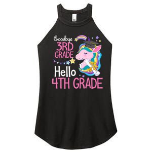 Goodbye 3rd Grade Hello 4th Grade Cute Unicorn Girl Women's Perfect Tri Rocker Tank