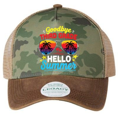 Goodbye 3rd Grade Hello Summer Graduation Last Day Of School Legacy Tie Dye Trucker Hat