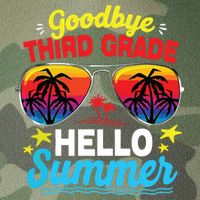 Goodbye 3rd Grade Hello Summer Graduation Last Day Of School Legacy Tie Dye Trucker Hat