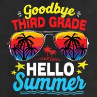 Goodbye 3rd Grade Hello Summer Graduation Last Day Of School Microfiber Hand Towel