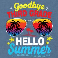 Goodbye 3rd Grade Hello Summer Graduation Last Day Of School Garment-Dyed Sweatshirt
