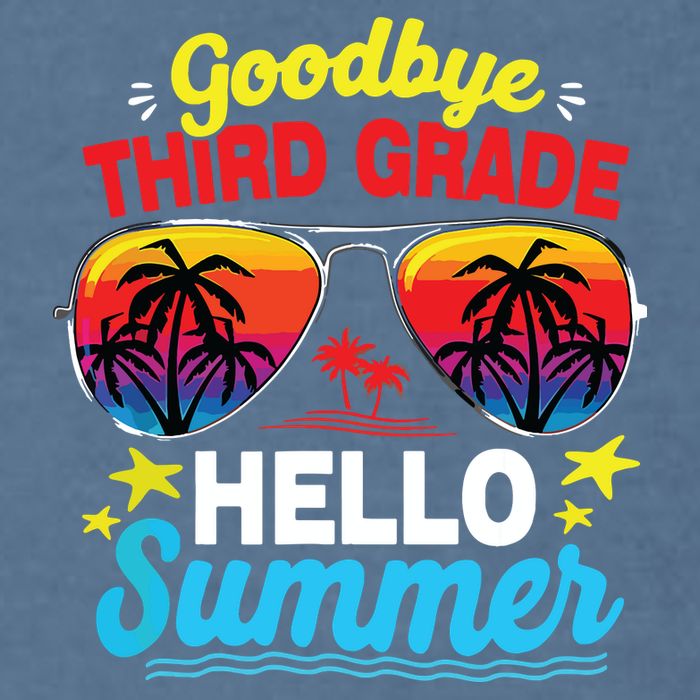 Goodbye 3rd Grade Hello Summer Graduation Last Day Of School Garment-Dyed Sweatshirt