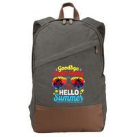 Goodbye 3rd Grade Hello Summer Graduation Last Day Of School Cotton Canvas Backpack