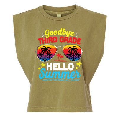 Goodbye 3rd Grade Hello Summer Graduation Last Day Of School Garment-Dyed Women's Muscle Tee