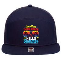 Goodbye 3rd Grade Hello Summer Graduation Last Day Of School 7 Panel Mesh Trucker Snapback Hat