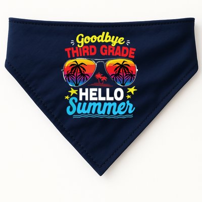 Goodbye 3rd Grade Hello Summer Graduation Last Day Of School USA-Made Doggie Bandana