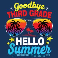 Goodbye 3rd Grade Hello Summer Graduation Last Day Of School Drawstring Bag