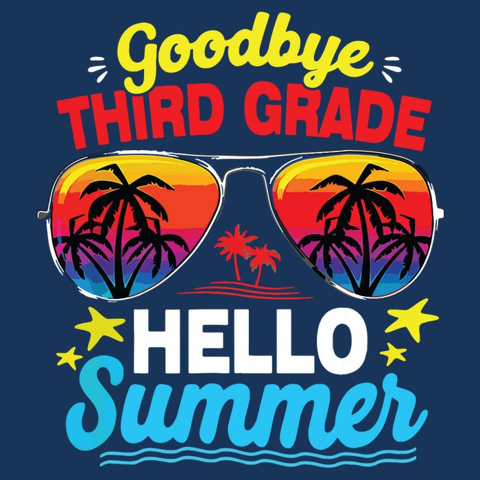 Goodbye 3rd Grade Hello Summer Graduation Last Day Of School Drawstring Bag