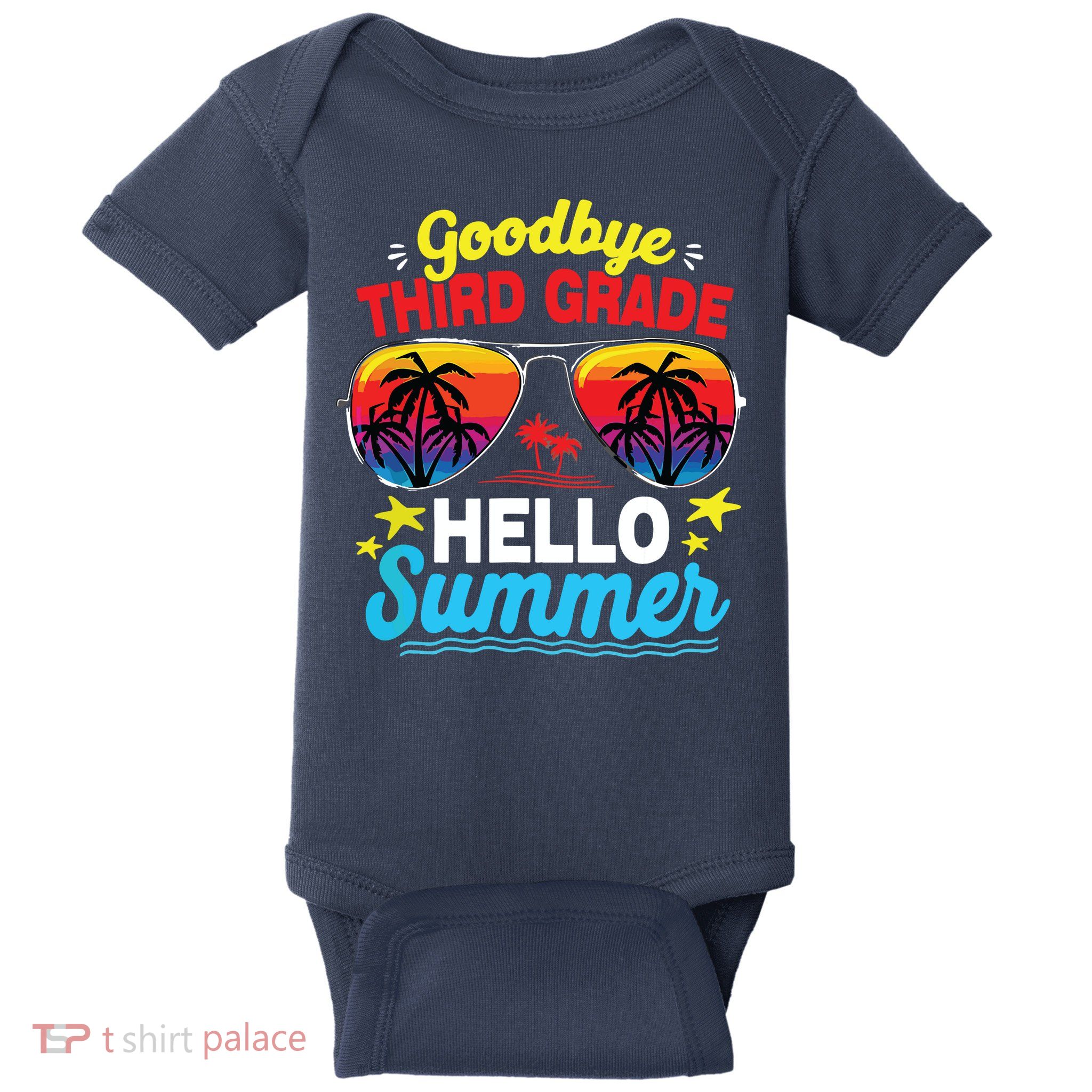 Goodbye 3rd Grade Hello Summer Graduation Last Day Of School Baby Bodysuit
