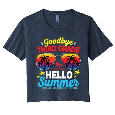 Goodbye 3rd Grade Hello Summer Graduation Last Day Of School Crop Top