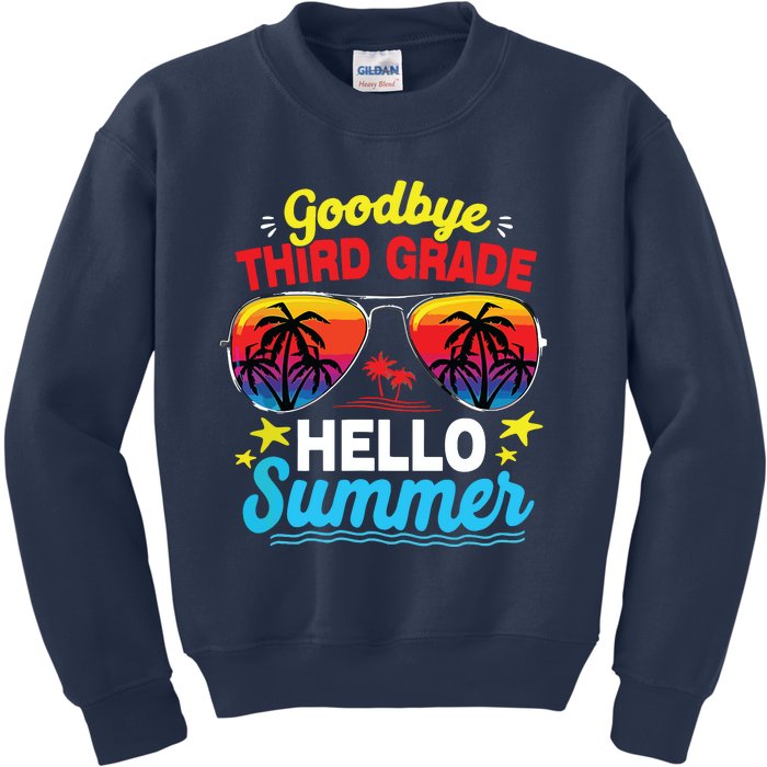 Goodbye 3rd Grade Hello Summer Graduation Last Day Of School Kids Sweatshirt