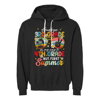 Goodbye 3rd Grade Graduation 2025 On My Way To 4th Grade Garment-Dyed Fleece Hoodie