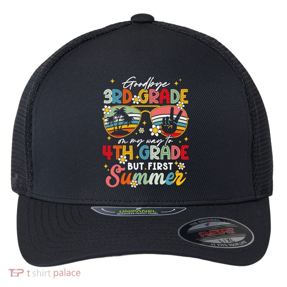 Goodbye 3rd Grade Graduation 2025 On My Way To 4th Grade Flexfit Unipanel Trucker Cap