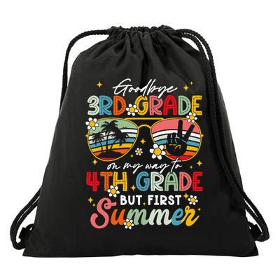 Goodbye 3rd Grade Graduation 2025 On My Way To 4th Grade Drawstring Bag