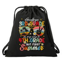 Goodbye 3rd Grade Graduation 2025 On My Way To 4th Grade Drawstring Bag