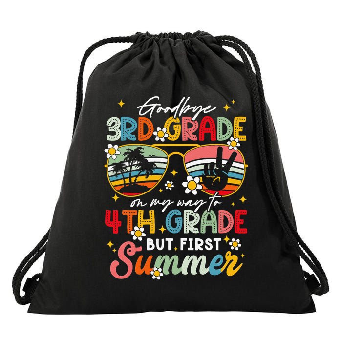Goodbye 3rd Grade Graduation 2025 On My Way To 4th Grade Drawstring Bag