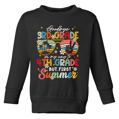 Goodbye 3rd Grade Graduation 2025 On My Way To 4th Grade Toddler Sweatshirt