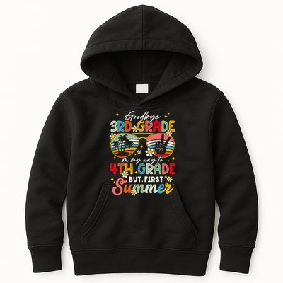Goodbye 3rd Grade Graduation 2025 On My Way To 4th Grade Kids Hoodie