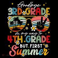 Goodbye 3rd Grade Graduation 2025 On My Way To 4th Grade Kids T-Shirt