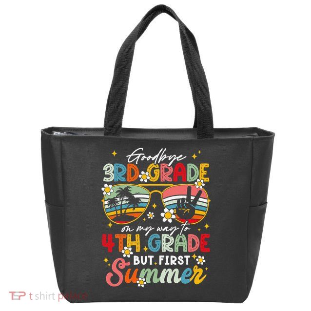 Goodbye 3rd Grade Graduation 2025 On My Way To 4th Grade Zip Tote Bag