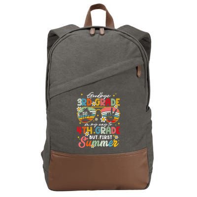Goodbye 3rd Grade Graduation 2025 On My Way To 4th Grade Cotton Canvas Backpack