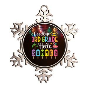 Goodbye 3rd Grade Hello Summer Popsicle Ice Last Day Metallic Star Ornament