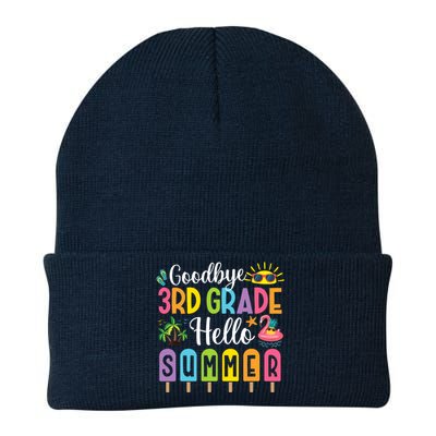 Goodbye 3rd Grade Hello Summer Popsicle Ice Last Day Knit Cap Winter Beanie