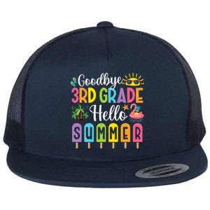 Goodbye 3rd Grade Hello Summer Popsicle Ice Last Day Flat Bill Trucker Hat