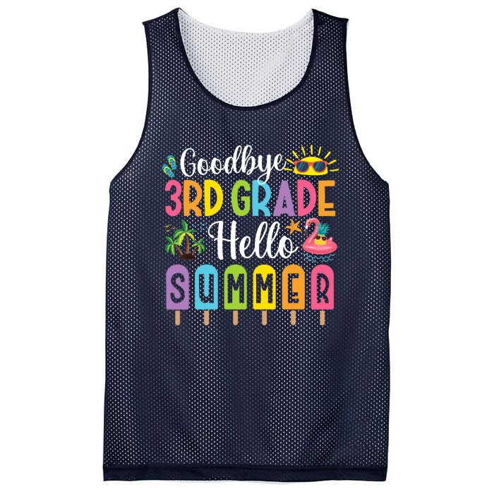 Goodbye 3rd Grade Hello Summer Popsicle Ice Last Day Mesh Reversible Basketball Jersey Tank