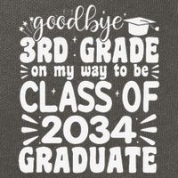Goodbye 3rd Grade Clas Of 2034 Graduate 3rd Grade Cotton Canvas Backpack