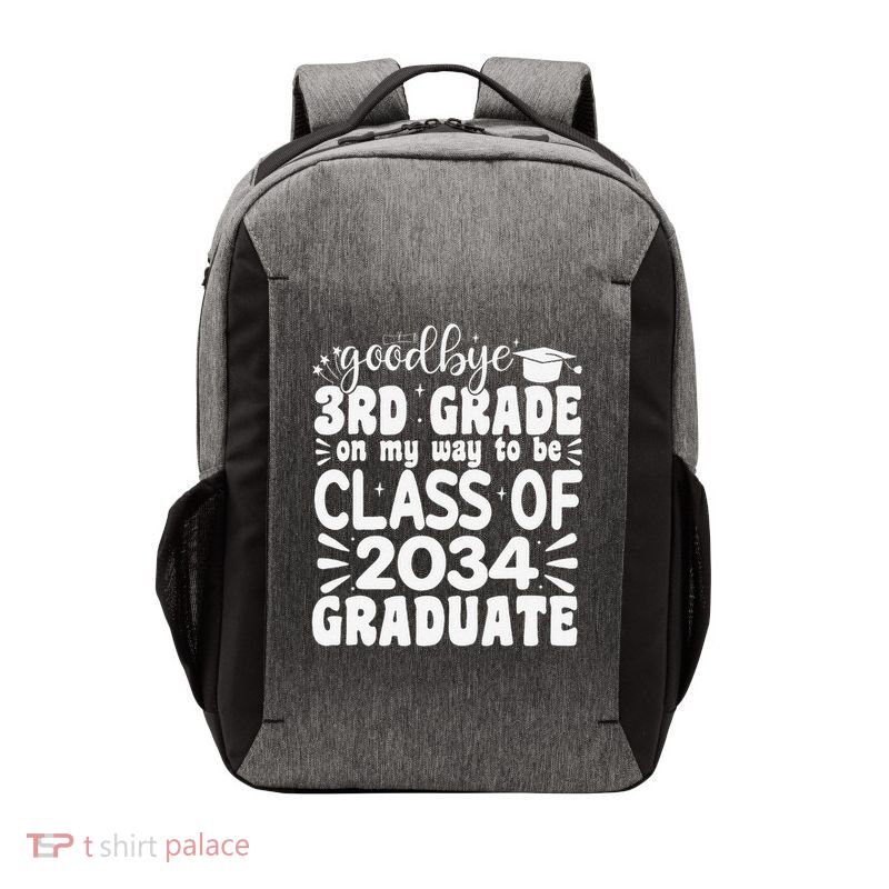 Goodbye 3rd Grade Clas Of 2034 Graduate 3rd Grade Vector Backpack