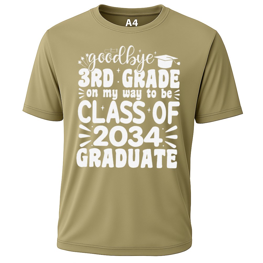 Goodbye 3rd Grade Clas Of 2034 Graduate 3rd Grade Cooling Performance Crew T-Shirt