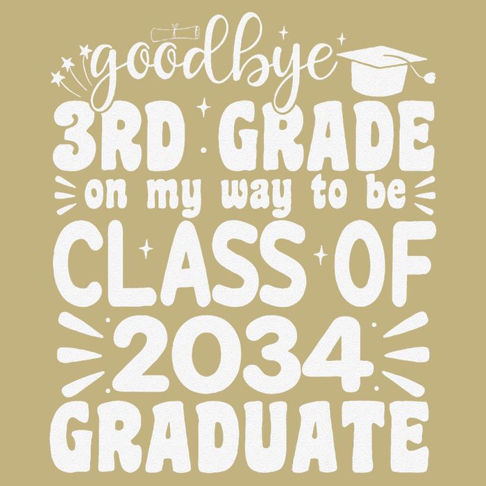 Goodbye 3rd Grade Clas Of 2034 Graduate 3rd Grade Long Sleeve Shirt