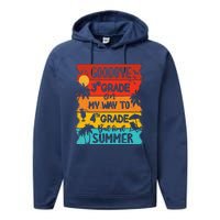 Goodbye 3rd Grade Hello Summer Last Day Of School Graduation Performance Fleece Hoodie