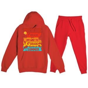 Goodbye 3rd Grade Hello Summer Last Day Of School Graduation Premium Hooded Sweatsuit Set