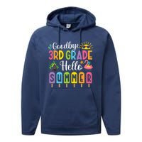 Goodbye 3rd Grade Hello Summer Popsicle Ice Last Day Performance Fleece Hoodie