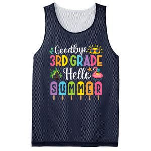 Goodbye 3rd Grade Hello Summer Popsicle Ice Last Day Mesh Reversible Basketball Jersey Tank