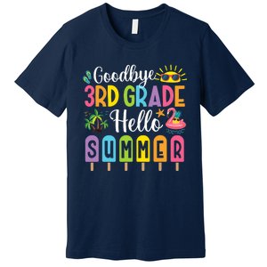 Goodbye 3rd Grade Hello Summer Popsicle Ice Last Day Premium T-Shirt