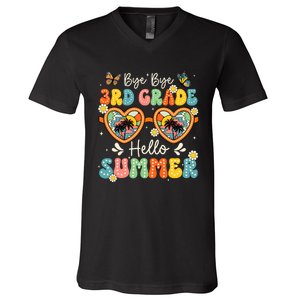 Goodbye 3rd Grade Hello Summer Last Day Of School Boy V-Neck T-Shirt