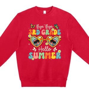 Goodbye 3rd Grade Hello Summer Last Day Of School Boy Premium Crewneck Sweatshirt