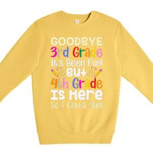 Goodbye 3rd Grade Hello 4th Grade Back To Shcool Outfit Premium Crewneck Sweatshirt